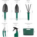 Customized Portable Garden Work Tools Set Gardening Tools for Home useful green Garden Tool Set With Carrying Case